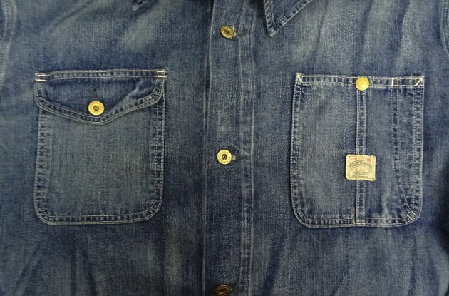 画像: RALPH LAUREN "POLO COUNTRY" 月桂樹ボタン デニム カバーオール インディゴ (USED)