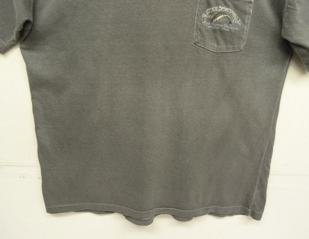 画像: 90'S RALPH LAUREN "POLO COUNTRY" シングルステッチ ポケット付き 半袖 Tシャツ ブラック USA製 (VINTAGE)