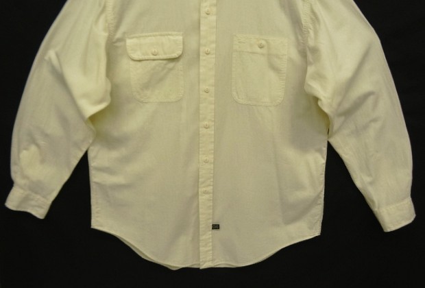 画像: 90'S RALPH LAUREN "POLO COUNTRY" 猫目ボタン 長袖 ワークシャツ 生成り (VINTAGE)