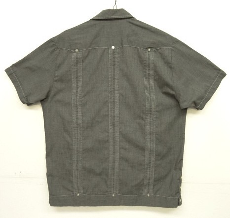 画像3: GUAYABERA SHIRT オープンカラー 半袖 キューバシャツ 後染めブラック (VINTAGE)