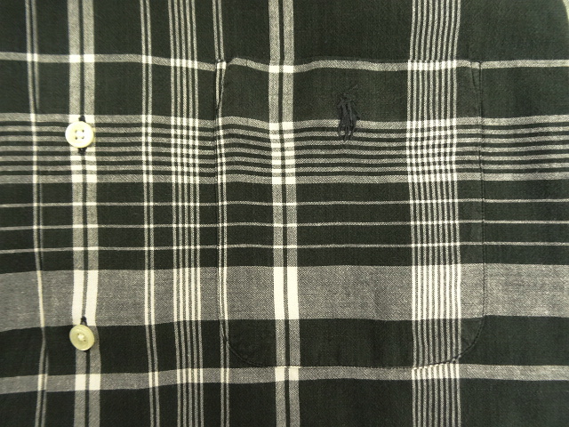 画像: 90'S RALPH LAUREN "CALDWELL" コットン 半袖 オープンカラーシャツ チェック柄 (VINTAGE)