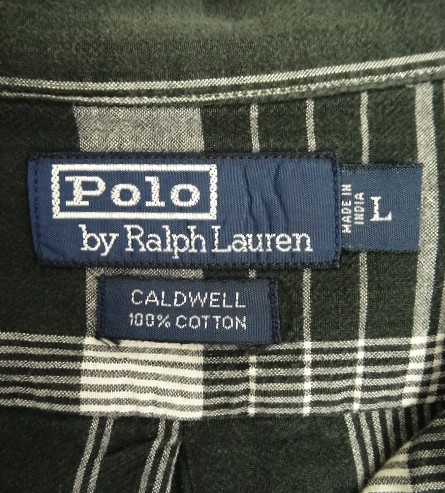 画像2: 90'S RALPH LAUREN "CALDWELL" コットン 半袖 オープンカラーシャツ チェック柄 (VINTAGE)