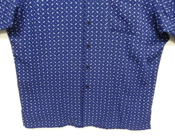 画像: 90'S RALPH LAUREN "CLAYTON" レーヨン 半袖 オープンカラーシャツ ネイビー/ホワイト小紋柄 (VINTAGE)