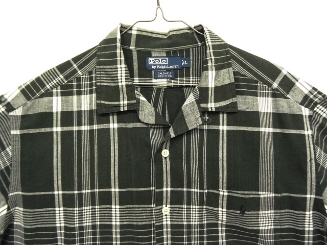 画像: 90'S RALPH LAUREN "CALDWELL" コットン 半袖 オープンカラーシャツ チェック柄 (VINTAGE)