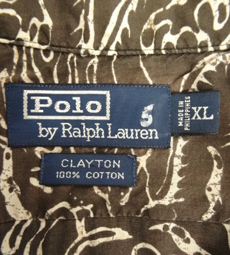 画像2: 90'S RALPH LAUREN "CLAYTON" コットン 半袖 オープンカラーシャツ ブラックベース/ドラゴン柄 (VINTAGE)