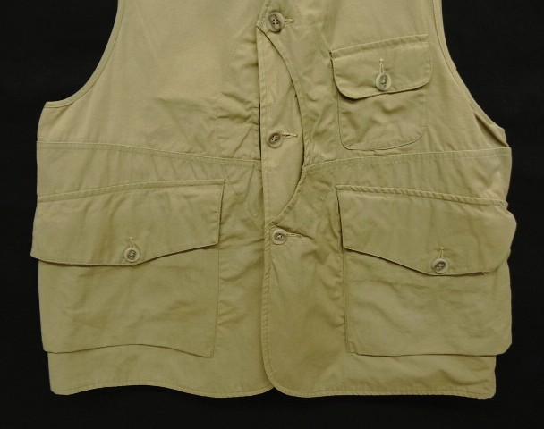 画像: 60'S ABERCROMBIE & FITCH "SAFARIタグ" ハーフムーンポケット ハンティングベスト ベージュ (VINTAGE)