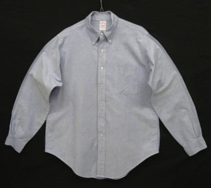 画像1: 80'S BROOKS BROTHERS "MAKERS" オックスフォード BDシャツ ブルー USA製 (VINTAGE)