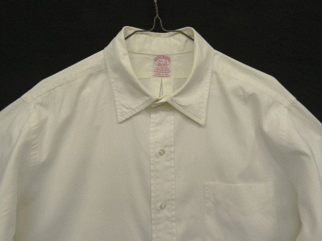 画像: 90'S BROOKS BROTHERS ポプリン レギュラーカラーシャツ ホワイト USA製 (VINTAGE)