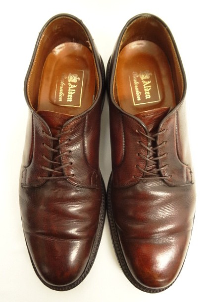 画像: ALDEN 930 グレインレザー プレーントゥシューズ ブラウン USA製 (USED)