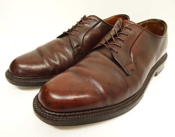 画像1: ALDEN 930 グレインレザー プレーントゥシューズ ブラウン USA製 (USED)