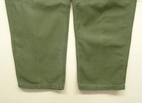 画像: 60'S アメリカ軍 US ARMY "OG107" 初期モデル コットンサテン 平ボタン ベイカーパンツ W34L33 (VINTAGE)