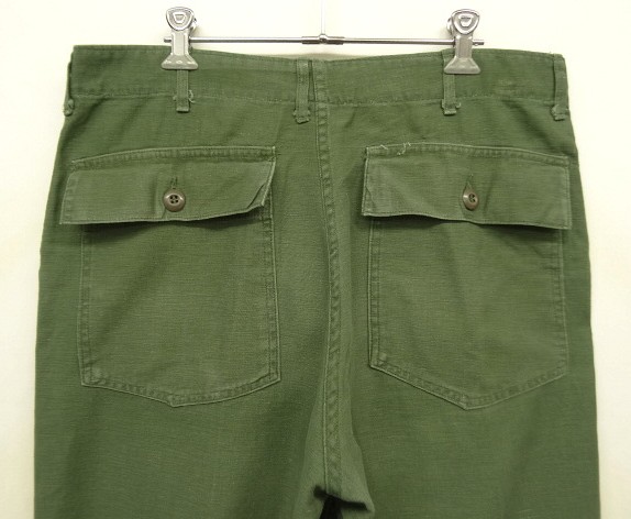 画像: 60'S アメリカ軍 US ARMY "OG107" コットンサテン ベイカーパンツ SCOVILLアルミジップ W36L31 (VINTAGE)