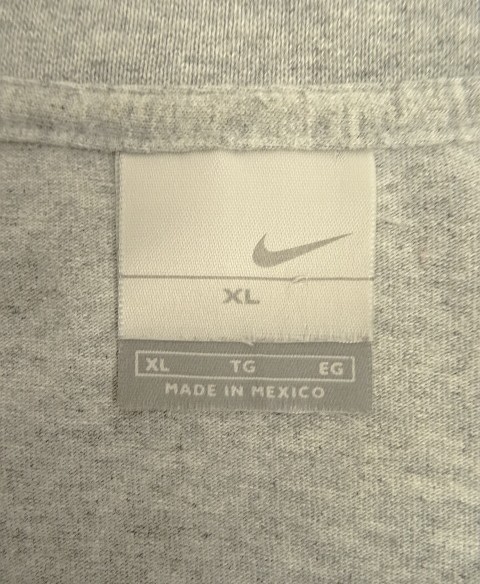 画像2: 00'S NIKE 銀タグ SWOOSHセンターロゴ刺繍 長袖 Tシャツ グレー (VINTAGE)