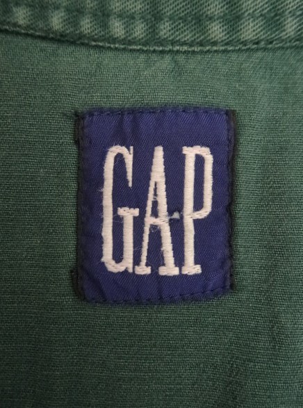 画像2: 90'S GAP 旧タグ ツイル 長袖 ウエスタンシャツ ダークグリーン (VINTAGE)