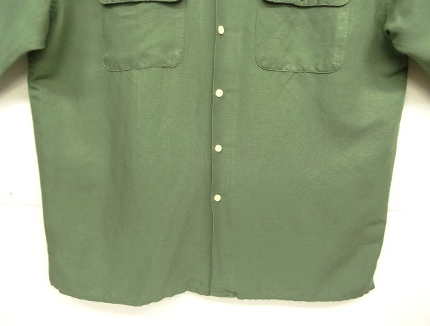 画像: 90'S GAP 旧タグ リネン/レーヨン 半袖 オープンカラーシャツ オリーブ (VINTAGE)