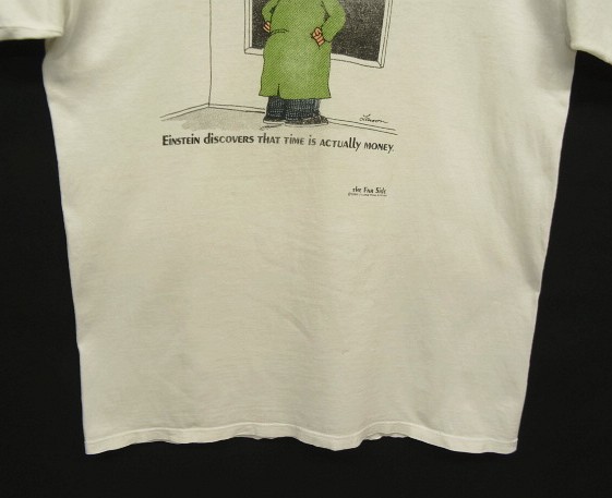 画像: 80'S THE FAR SIDE "EINSTEIN" シングルステッチ 半袖 Tシャツ ホワイト USA製 (VINTAGE)