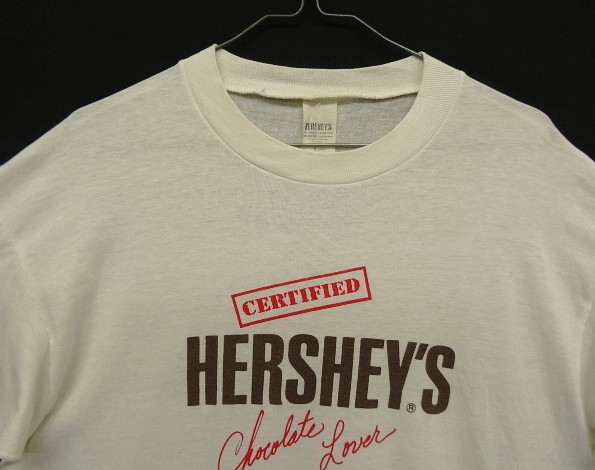 画像: 80'S HERSHEY'S シングルステッチ 半袖 Tシャツ ホワイト USA製 (VINTAGE)