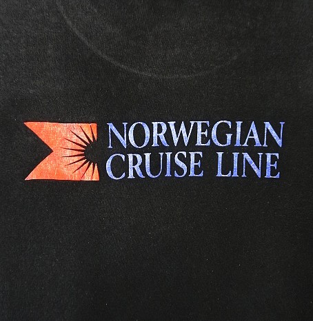 画像5: 90'S NORWEGIAN CRUISE LINE シングルステッチ 両面プリント 半袖 Tシャツ ダークネイビー USA製 (VINTAGE)