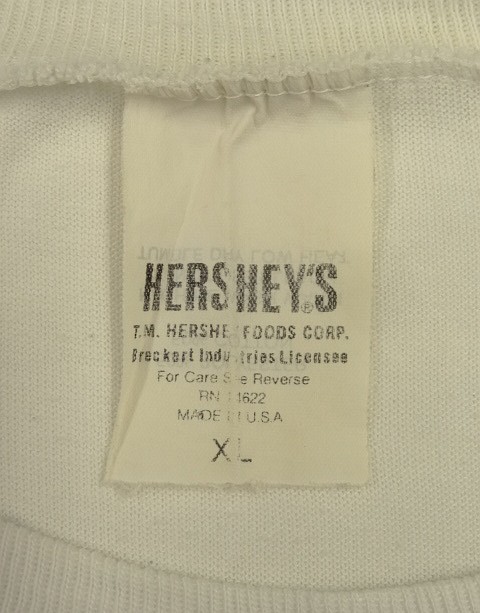 画像2: 80'S HERSHEY'S シングルステッチ 半袖 Tシャツ ホワイト USA製 (VINTAGE)