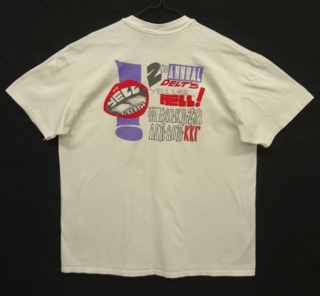 画像4: 90'S YELL LIKE HELL シングルステッチ 両面プリント 半袖 Tシャツ ホワイト USA製 (VINTAGE)