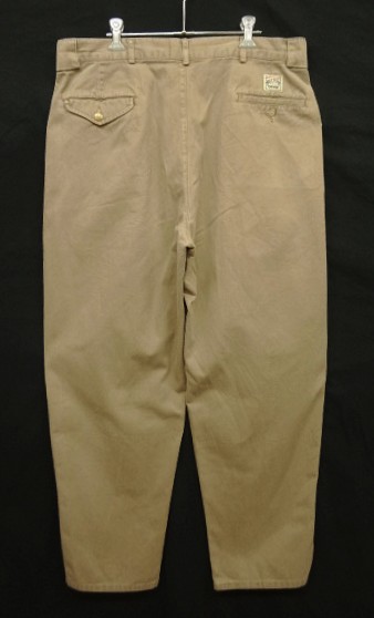 画像3: 90'S RALPH LAUREN "ボックスロゴ" ツープリーツ チノパンツ タン (VINTAGE)