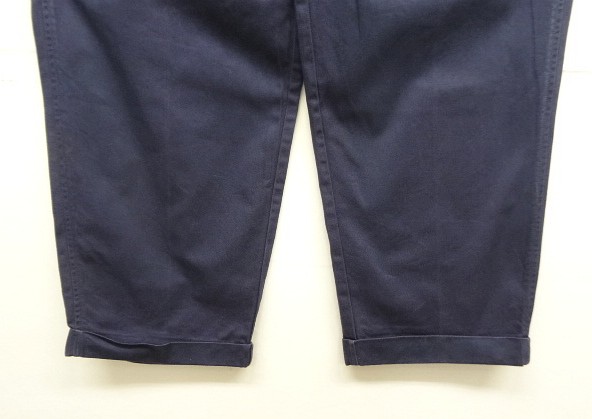 画像: 90'S RALPH LAUREN アジャスター付き ツープリーツ チノパンツ ネイビー USA製 (VINTAGE)
