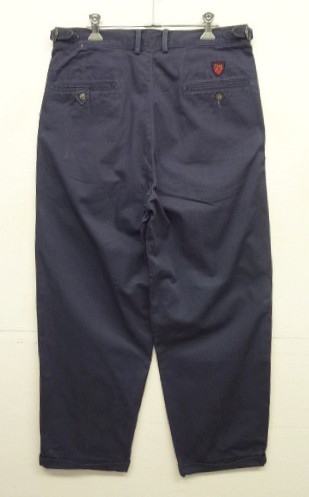 画像4: 90'S RALPH LAUREN アジャスター付き ツープリーツ チノパンツ ネイビー USA製 (VINTAGE)