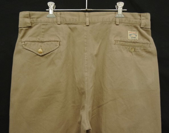 画像: 90'S RALPH LAUREN "ボックスロゴ" ツープリーツ チノパンツ タン (VINTAGE)
