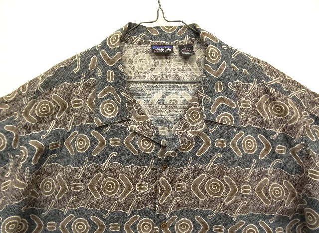画像: 90'S PATAGONIA コットン 半袖 オープンカラーシャツ 総柄 (VINTAGE)