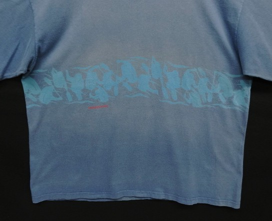 画像: 90'S PATAGONIA 黒タグ 両面プリント 半袖 Tシャツ フェードブルー USA製 (VINTAGE)