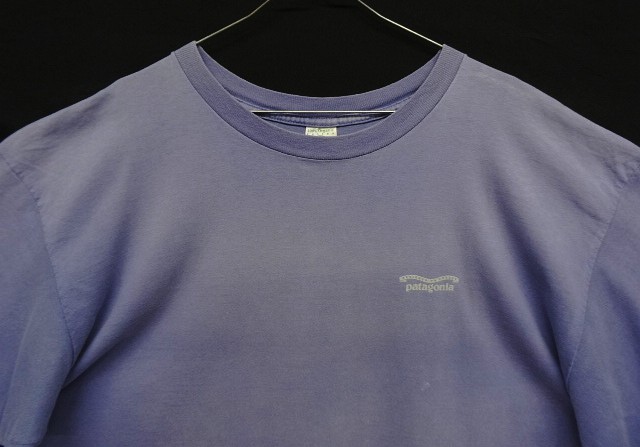 画像: 90'S PATAGONIA "BENEFICIAL T'S" バックプリント 半袖 Tシャツ フェードブルー USA製 (VINTAGE)