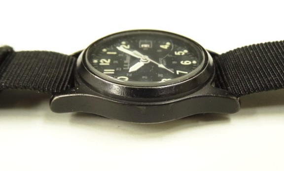 画像: LL Bean カレンダー付き フィールドウォッチ 時計 オールブラック フランス製 (VINTAGE)