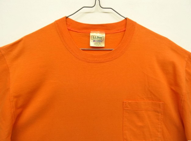 画像: 90'S LL Bean x RUSSELL ATHLETIC ポケット付き 半袖 Tシャツ オレンジ USA製 (VINTAGE)