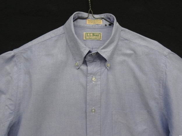 画像: 80'S LL Bean オックスフォード 半袖 BDシャツ ブルー USA製 (VINTAGE)