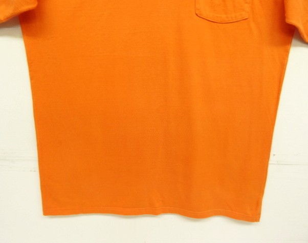 画像: 90'S LL Bean x RUSSELL ATHLETIC ポケット付き 半袖 Tシャツ オレンジ USA製 (VINTAGE)