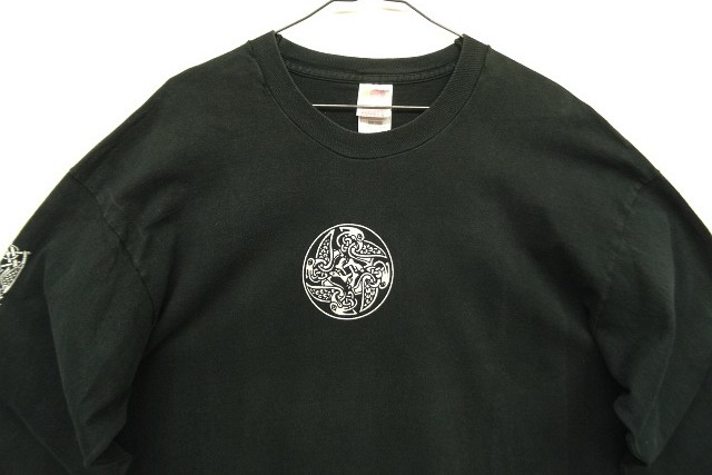 画像: 90'S FASHION VICTIM "CELTIC" 袖＆両面プリント 長袖 Tシャツ ブラック USA製 (VINTAGE)