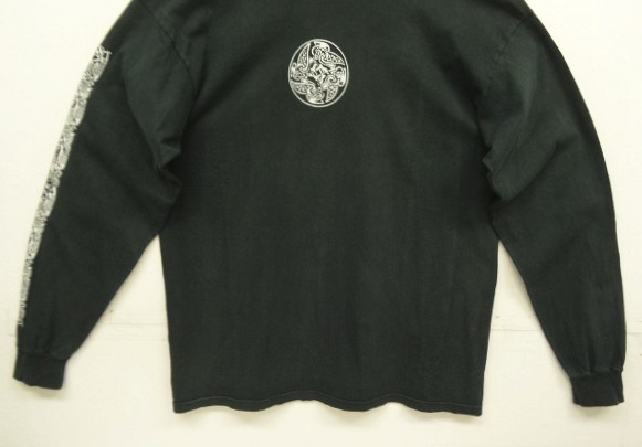画像: 90'S FASHION VICTIM "CELTIC" 袖＆両面プリント 長袖 Tシャツ ブラック USA製 (VINTAGE)
