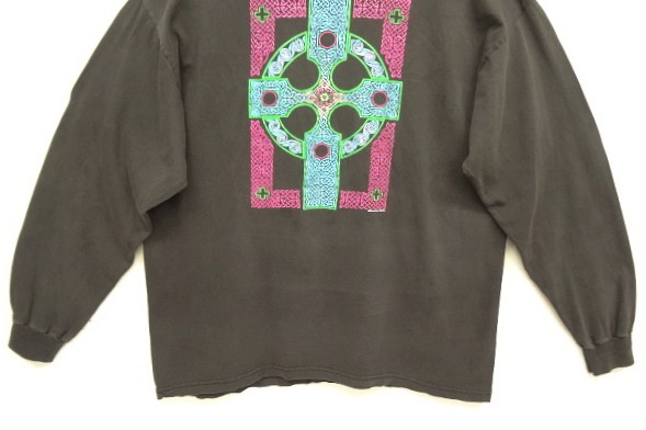 画像: 90'S FASHION VICTIM "COURTNEY DAVIS" 長袖 Tシャツ フェードブラック USA製 (VINTAGE)