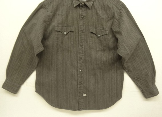 画像: 80'S RALPH LAUREN "白タグ" ブラックシャンブレー ウエスタンシャツ ストライプ (VINTAGE)