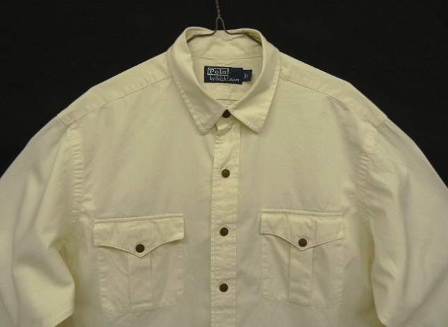 画像: 90'S RALPH LAUREN シルク/コットン 長袖 シャツ オフホワイト (VINTAGE)