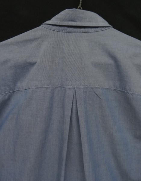 画像5: 90'S LANDS' END コットン100% シャンブレー 長袖 BDシャツ ブルー USA製 (VINTAGE)