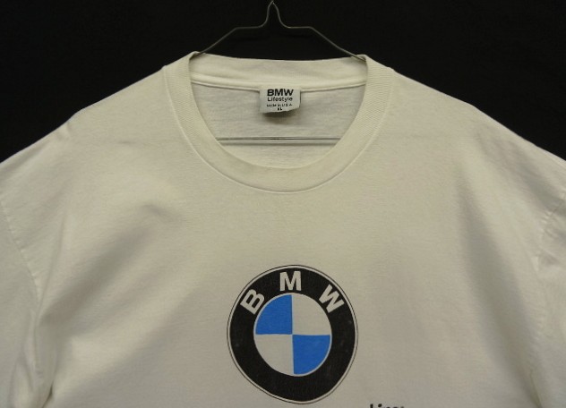 画像: 90'S BMW シングルステッチ 半袖 Tシャツ ホワイト USA製 (VINTAGE)