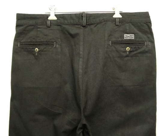 画像: 90'S RALPH LAUREN "HAMMOND PANT" ツープリーツ チノパンツ 後染めブラック (VINTAGE)