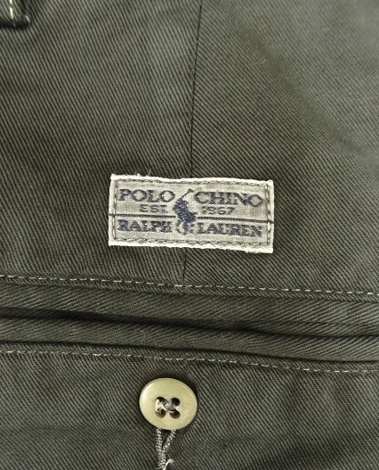 画像4: 90'S RALPH LAUREN "HAMMOND PANT" ツープリーツ チノパンツ 後染めブラック (VINTAGE)