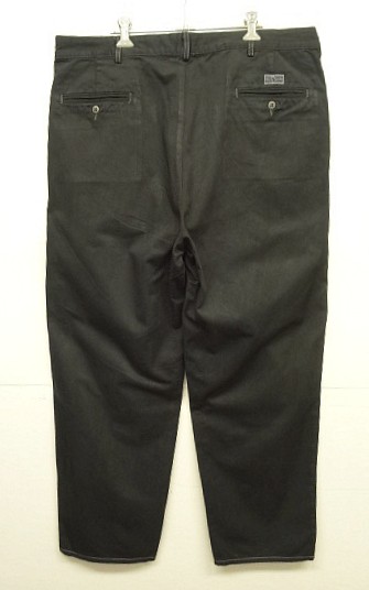画像3: 90'S RALPH LAUREN "HAMMOND PANT" ツープリーツ チノパンツ 後染めブラック (VINTAGE)
