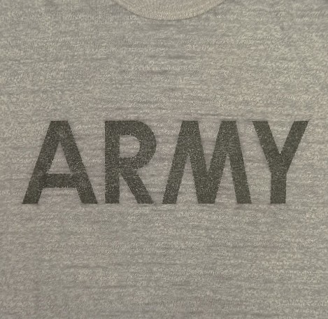 画像3: 80'S CHAMPION "ARMY" トリコタグ シングルステッチ 半袖 Tシャツ ヘザーグレー USA製 (VINTAGE)