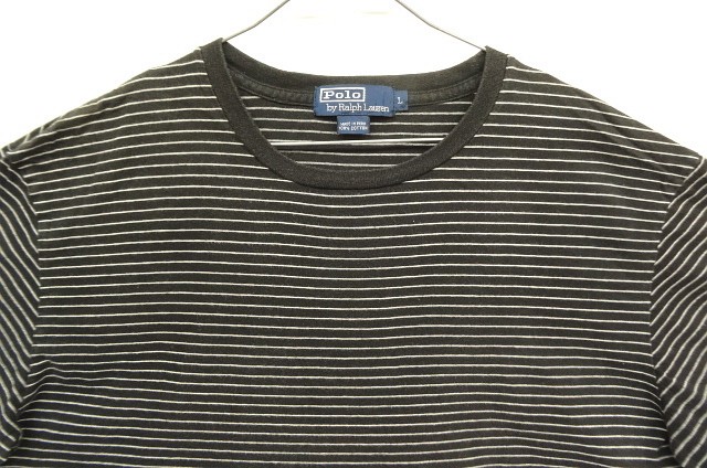 画像: 90'S RALPH LAUREN シングルステッチ 半袖 Tシャツ ボーダー柄 (VINTAGE)