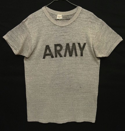 画像1: 80'S CHAMPION "ARMY" トリコタグ シングルステッチ 半袖 Tシャツ ヘザーグレー USA製 (VINTAGE)