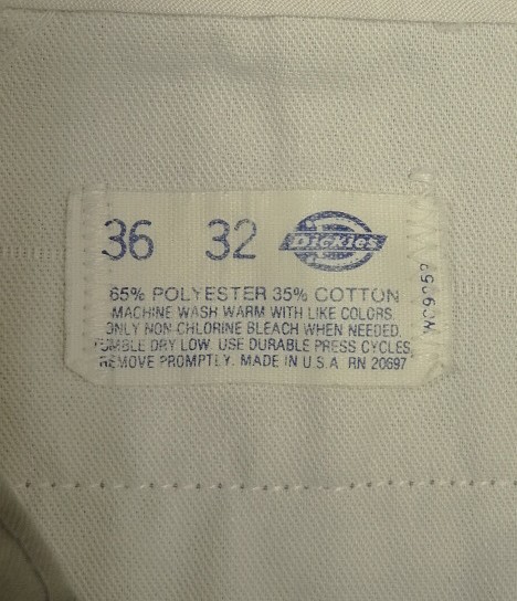 画像4: 80'S DICKIES 874 チビタグ ワークパンツ グレー W36L32 USA製 (VINTAGE)