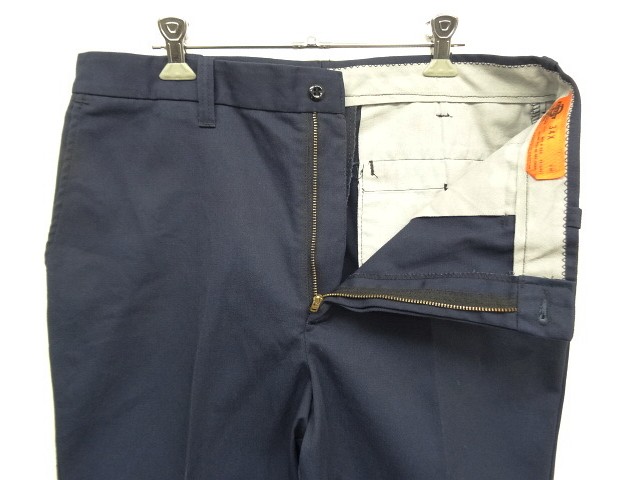 画像: 80'S DICKIES "INDUSTRIAL WEAR" チビタグ ワークパンツ ネイビー W34 USA製 (VINTAGE)